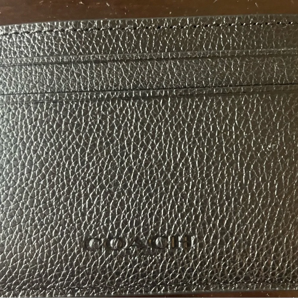 Coach Black Leather Card Case